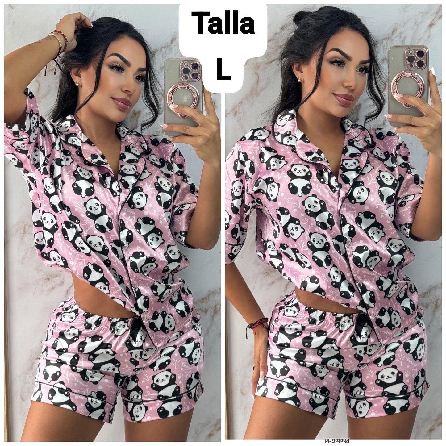 Pijamas satinadas estampadas – Comodidad, frescura y estilo ✨